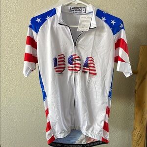 USA Cycling Jersey - Red, White, and Blue